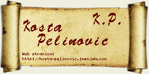 Kosta Pelinović vizit kartica
